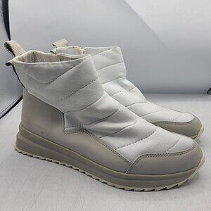 Franco Sarto Alps Womens 9 M White Boots Water Resistant Winter Casual Outdoors